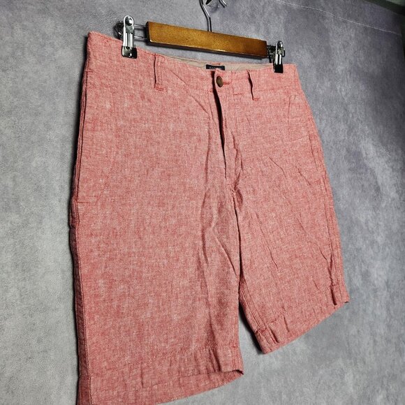 J Crew‎ Gramercy Shorts Mens 30 Pink Red Linen Blend Casual Summer Lightweight - Picture 8 of 10